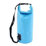 Exlight 10L Dry Bag, Waterproof, Floating Dry Gear Bags for Boating, Fishing, Rafting, Swimming, Camping and Snowboarding, Color Blue, with a Universal Waterproof Phone Case Bag