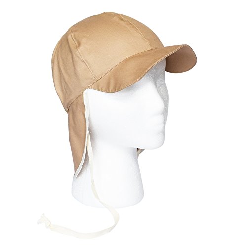 UV 20 Sun Protection Hat with Brim for Babies & Toddlers, Organic Cotton (52 cm, Beige)