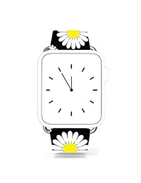 iWatch Band piel 38 mm   topgraph Apple Watch Strap [mejor calidad de piel Replacement Series 1 Series 2 38 mm] Yellow Daisy personalizado patrón Diseñador obras de arte