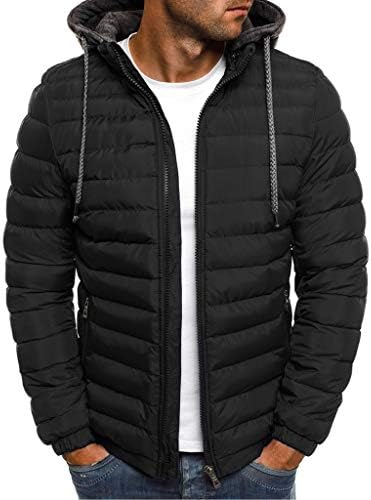 YANYUN 3XL Winter Down Jacket for Men Drawstring Fashion Zipper Light Warm Coat Puffer Outwear Causal Slim Hoodies Pocket