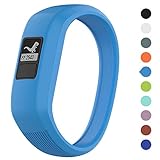 Meifox Compatible with Garmin vivofit JR Bands for Kids,Solf Silicone Replacement Band with Garmin Vivofit JR/Vivofit JR 2 / Vivofit 3 (Sky Blue, Small)