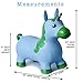 Kiddie Play Horse Hopper Unicorn Inflatable Ride On Bouncy Animal Hoppity Hop Toy for Kids (Pump Included)