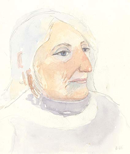 Sulis Fine Art Hilary Sweet-Escott - 20th Century Watercolour, Expressive Portrait of a Woman