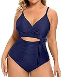 Daci Plus Size One Piece Swimsuit for Women Cutout