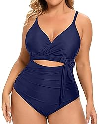 Daci Plus Size One Piece Swimsuit for Women Cutout