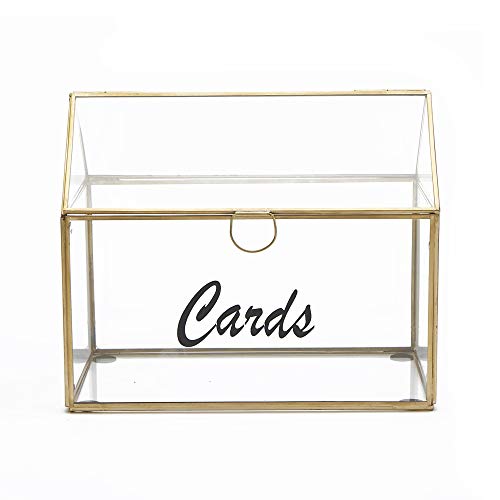 Mind Reader CARDH-CLR Wedding, Invitation, Graduation, Birthday, Gift Holder, Glass Card Box, Clear - Thumbnail 5