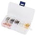 Naler 380Pcs DIY Earring Hooks & Backs - 6 Colors (Silver, Gold, Rose Gold, Platinum, Bronze, Nickel) - Fish Hooks & Clear Rubber Backs - Brass, Lead & Nickel Free - Earring Findings
