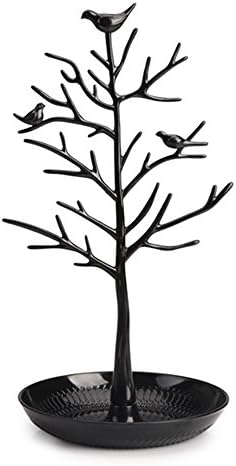 Angl Lee Jewelry Display Tower,Bracelet Holder Jewelry Rack Necklace Rack for Home Use ABS Material Tree (black)