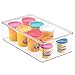 mDesign Plastic Playroom/Game Organizer Box Containers with Hinged Lid for Shelves or Cubbies, Holds Toys, Building Blocks, Puzzles, Markers, Controllers, or Crayons, Ligne Collection, 4 Pack, Clear