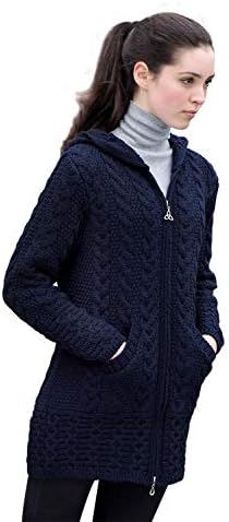 Women's Brigid Hooded Aran Cardigan
