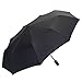 LifeTek Traveler 45 FX1 Windproof Travel Umbrella, Automatic Open Close, Compact for Rain and Sun, Fits in Purse or Backpack, Strong Lightweight Durable Frame, UV Protection, Small and Portable Black