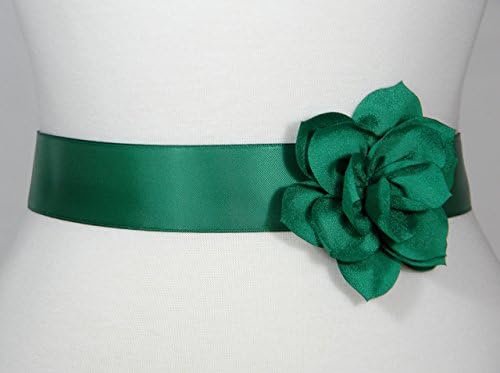 Green Bridal Sash, Wedding Belt, Bridal Belt, Flower Girl Dress Sash, Bridesmaid Belt, Satin Sash, Wedding Dress Belt, Simple Sash