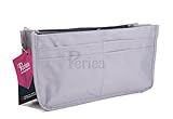 Periea - Handbag Organizer, 15 Compartments - Daisy (Grey)