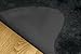 Glamour Home Faux Sheepskin Silky Flokati Fur Shaggy Area Rug in Animal Shape (5x3, Black)