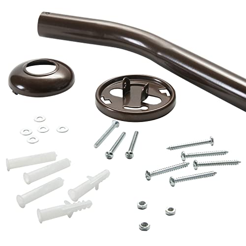 Bath Bliss Curved Shower Rod Adjustable 42"72" Inch Bathroom