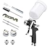 ENDOZER Professional HVLP Spray Gun Set, Gravity Feed, Air Spray Gun with 1.4, 1.7, 2.0mm, Nozzles, 20 oz, 600cc with Gauge for Automatic Paint, Primer, Clear/Top Coat and Touch Up