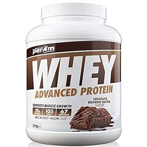 per4m Protein Whey Powder | 67 Servings of High Protein Shake with Amino Acids | for Optimal Nutrition When Training | Low Sugar Gym Supplements (Chocolate Brownie Batter, 2010g)