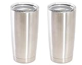 Eskimo Coolers Set of 2 Vacuum Insulated Stainless Steel Tumbler, 20 oz