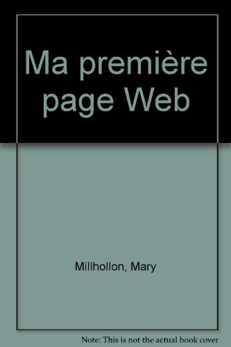 Ma première page Web