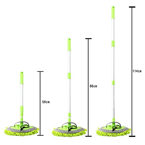 Xifando Three-Section Telescopic Aluminum Alloy Rod Long-Handled Broom&Mop, Mini Broom with Dustpan Set