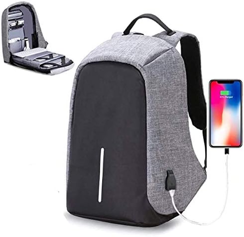 Dewberries Anti-Theft Water Resistant Computer USB Charging Port Lightweight Laptop Backpack Bag Fitting 15.6-inch Laptops Tablets