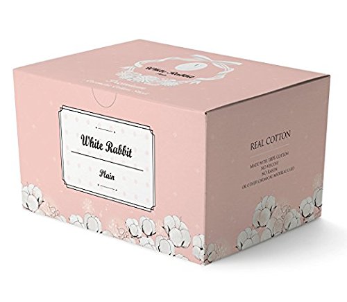 image for [White Rabbit] Premium Cotton Pad (Plain Type 200pcs + Perforated Type