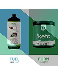MCT Oil Organic Non GMO Coconuts Keto & Paleo Diet Friendly - Coffee Shakes & Salads. BPA Free 32oz