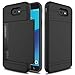 Galaxy J7 Sky Pro Case, J7 Perx Case, Elegant Choise Wallet Case Hybrid Bumper Armor Shockproof Protective Case Cover with Credit Card Holder Slot for Samsung Galaxy Halo / J7 V / J7 2017(Black)