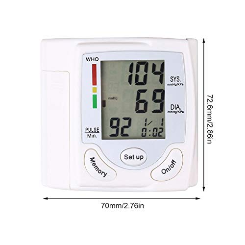 Tmalltide Digital LCD Wrist Blood Pressure Monitor Heart Beat Rate Pulse Meter Measure