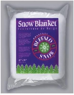 Artificial Snow - BUFFALO BATT & FELT CB1166 Snow Blanket for Christmas Decoration, 45 by 99-Inch, White