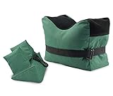 Laspur USA Outdoor Tactical Shooting Rest Bench Front & Rear Sand Bag Combo Holders for Gun Rifle Hunting Photography - Unfilled (Green)