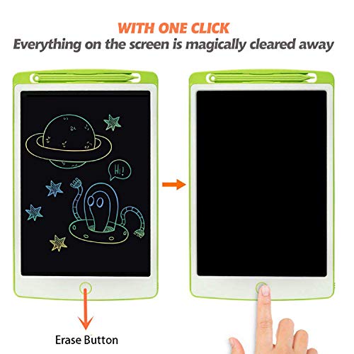 LCD Writing Tablet Drawing Board - 8.5 Inch Colorful Screen Electronic Writing Doodle Pad Children Preschool Learning Educational Handwriting Pad for Note Memo Boy Girl Toy Gift (8.5inch, Green)
