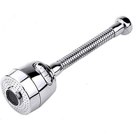 Flexible Faucet Sprayer Universal 360 ° Kitchen Sink Aerator ABS Polished Chrome 2 Gear Adjustable Faucet Nozzle Filter