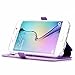 Galaxy S6 Edge Case, ArtMine Quilted Plain Color View Window Function PU Leather Flip Folio Book Style Protective Skin Stand Phone Case Kickstand Feature for Samsung Galaxy S6 Edge (Purple)