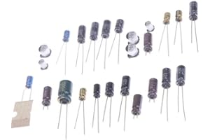 HogarTech 25-Piece Capacitor Repair Kit for Sega Game Gear (GG) Motherboard – Metal Film Electrolytic Capacitors, Standard Si