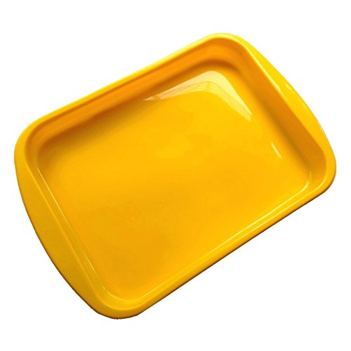 Allforhome 9 Inches Rectangle Cake Baking Mold Tray Nonstick Flexible Silicone Bakeware Pizza Mould Cake Pans Soap DIY Mold Candy Bread Loaf Toast Mold Multifunction