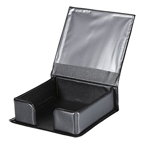 Zubita Notes Case, Notes Organizers Desktop Organizer Supplies Leather Name Cards Holder with Cover Imitation Leather Surface ( Black )