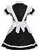 Sheface Women's French Maid Lolita Dress with Cat Ear Costume (X-Large, Black)