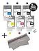 PFI-107 Set Genuine Canon Pfi-107 6 Pack Set of 5 Colors Ink Tanks 2 Pfi-107mbk,and 1 Pfi107bk Pfi107c Pfi107y Pfi107m by Canon + InkSaver MicroFiber LCD Screen Cleaning Cloth