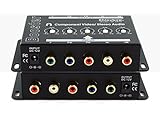 Shinybow Component 5-RCA Video + Stereo Analog Audio Booster Extender Amplifier SB-2820