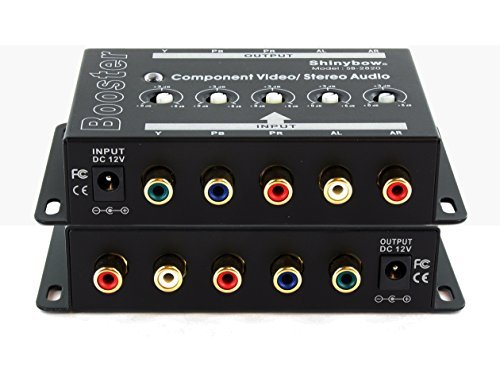 Shinybow Component 5-RCA Video + Stereo Analog Audio Booster Extender Amplifier SB-2820