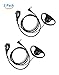 XFox 1Pin Advanced D Shape EarHook Earpiece with PTT Mic Headset for Motorola Cobra Talkabout MD200TPR MH230R MT350R MG160A MJ270R MT400 T6200 SX500 FV200 EM1000 FR50 2 Way Radio Walkie Talkies(2Pack)