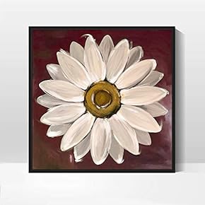 Framed Canvas Wall Art for Living Room, Bedroom Daisy Theme Canvas Prints for Home Decoration Ready to Hang - 16x16 inches