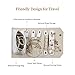 rampis Travel Jewelry Organizer - Portable Jewelry Roll for Travel - Portable & Light Weight Jewelry Storage Organizer Bag for Daily Jewelries - Ideal for Carrying Bracelets, Earrings, Rings & More