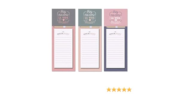 DCASA Pack de Tres blocs de Notas con imán para Nevera Frase ·Hoy ...