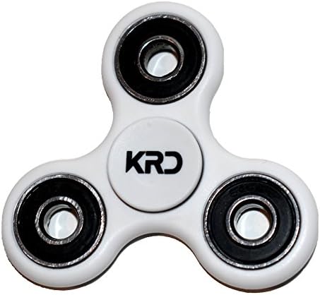 Fidget Spinner Toy with High Speed Silent Bearings | Relieves Anxiety ADD ADHD and Boredom | Helps Focus in Kids &amp; Adults | Safe Rounded Edges | Prime (White)