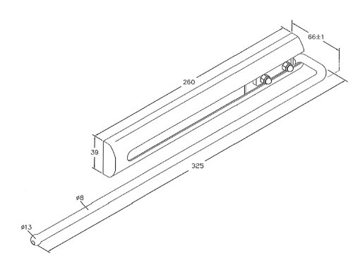 SO-TECH-Handtuchauszug-Chrom-1-armig-325-mm-Handtuchhalter-Handtuchstange