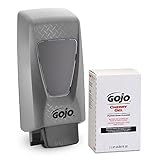GOJO 7290-D2 TDX Gel Pumice Scrubber Hand Cleaner and Dispenser Starter Kit, Cherry Fragrance