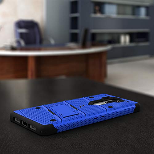 ZIZO Bolt Series Coolpad Legacy Case Military Grade Drop Tested with Full Glass Screen Protector Holster Kickstand Blue Black - Thumbnail 7