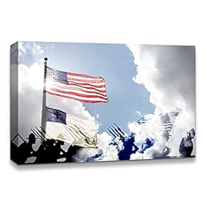 Canvas Wall Art Memorial Day Painting Artwork for Home Prints Framed - 12x18 inches